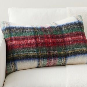 Pottery Barn Stewart Plaid Lumbar Pillow Cover Red - Like New